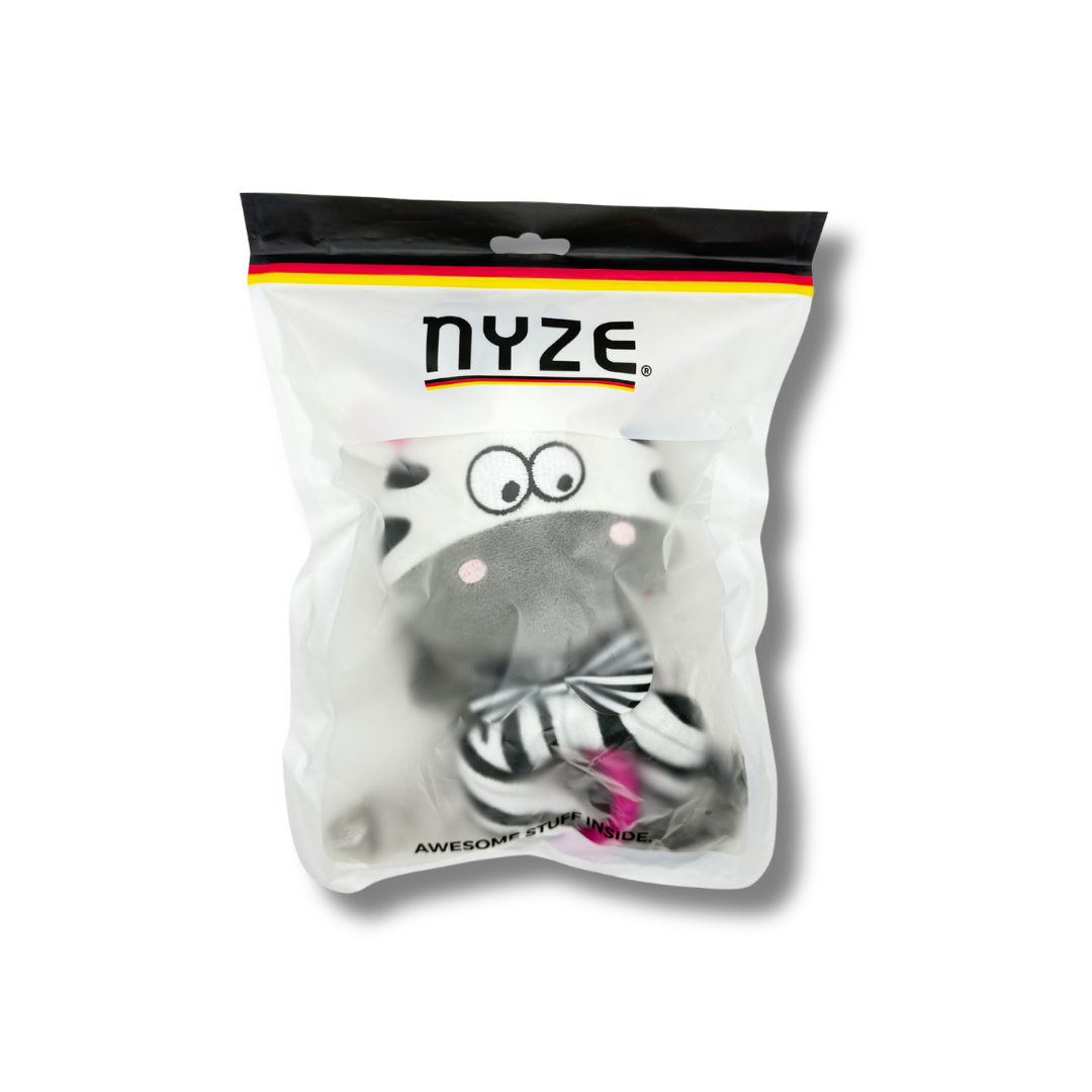 Sensory Zebra Plush Activity Toy, Rattle & Teether