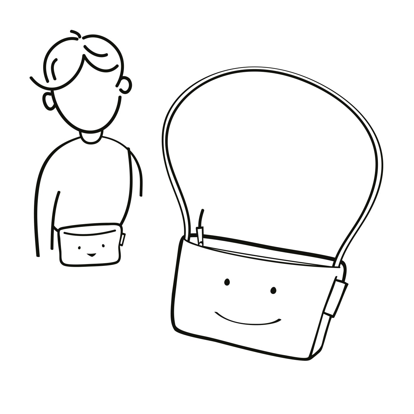 Sling Crossbody Messenger Pouch IT Bag - Cats & Dogs rose