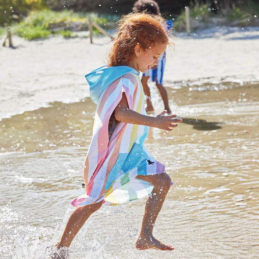 Quick Dry Kids Poncho - Unicorn Waves