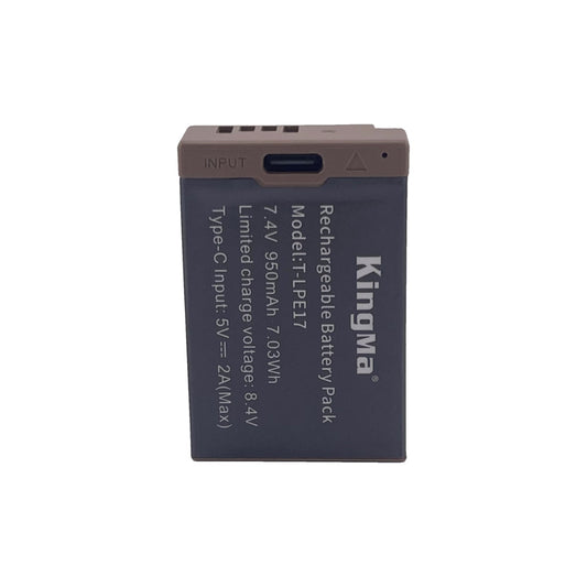 KingMa LP-E17 Half-Decoded Camera Battery with Type-C Charging Port For Canon Cameras using LP-E17 Batteries