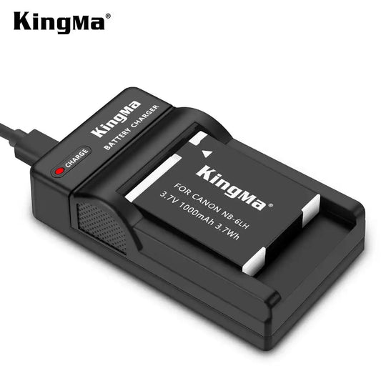 KingMa NB-6LH & NB-6L Set | Canon | 1000mAh Battery | Single Charger | LED - 2