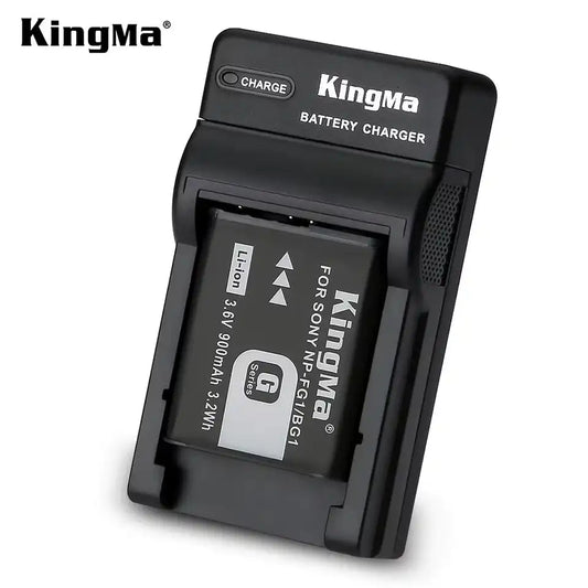 KingMa NP-BG1 / NP-FG1 Replacement Battery and Charger Set | Sony Type Cameras BG1 / FG1 - 2