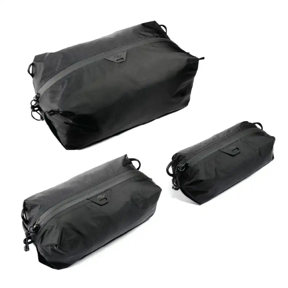 Ultralight Fabric Packing Cube Bundle - Black - 2