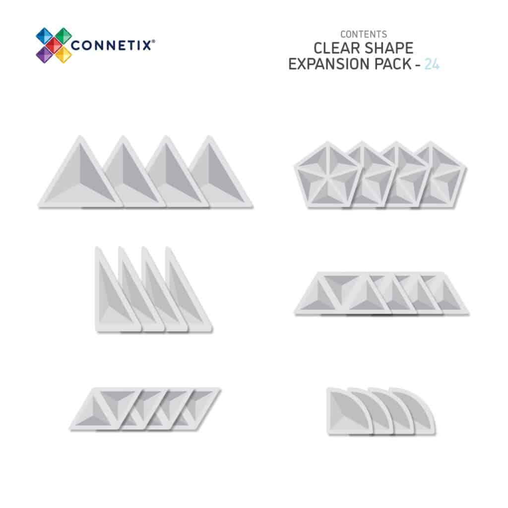 Clear Shape Expansion Pack - 24 Pieces