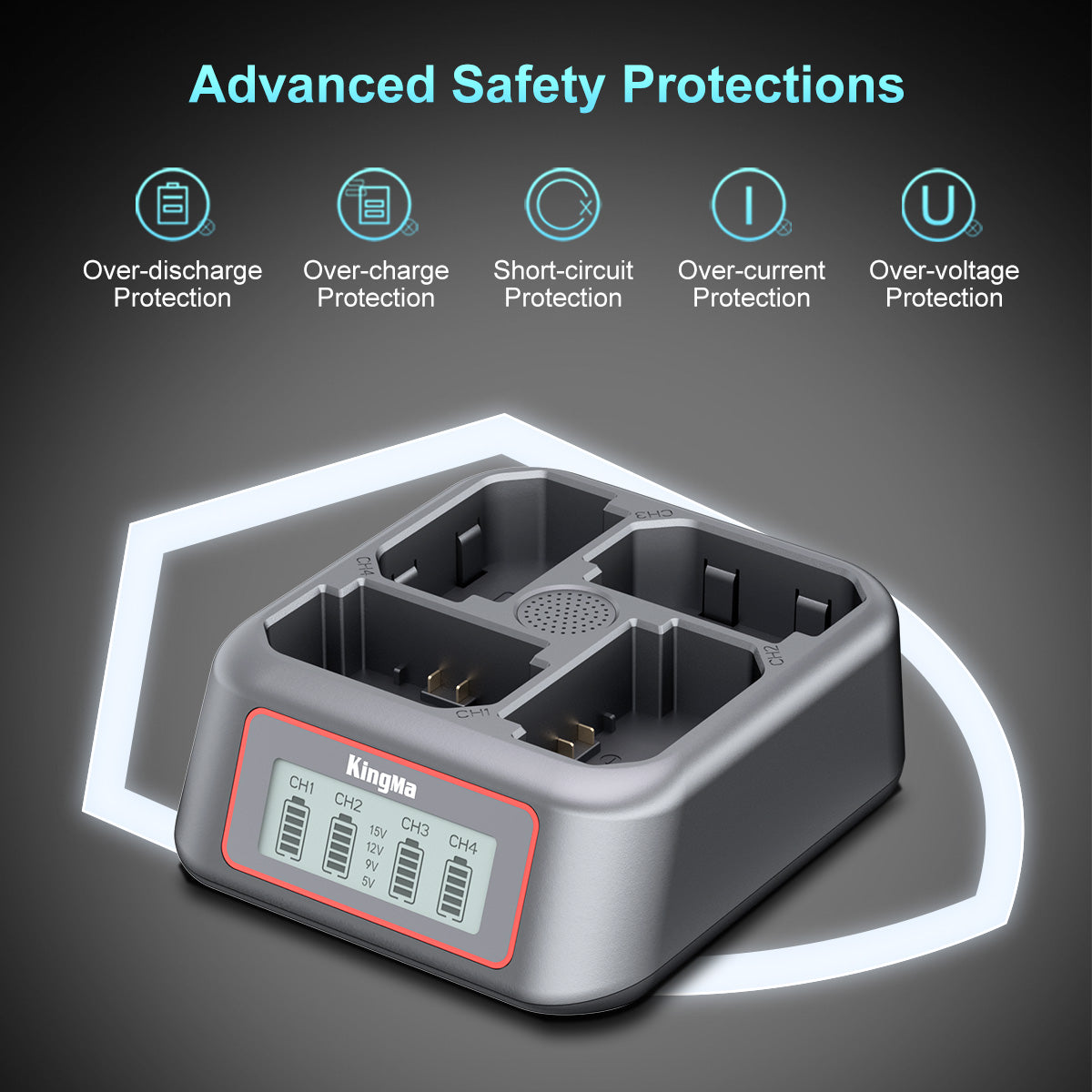 4-Slot Fast Charger for Sony NP-FZ100 Battery