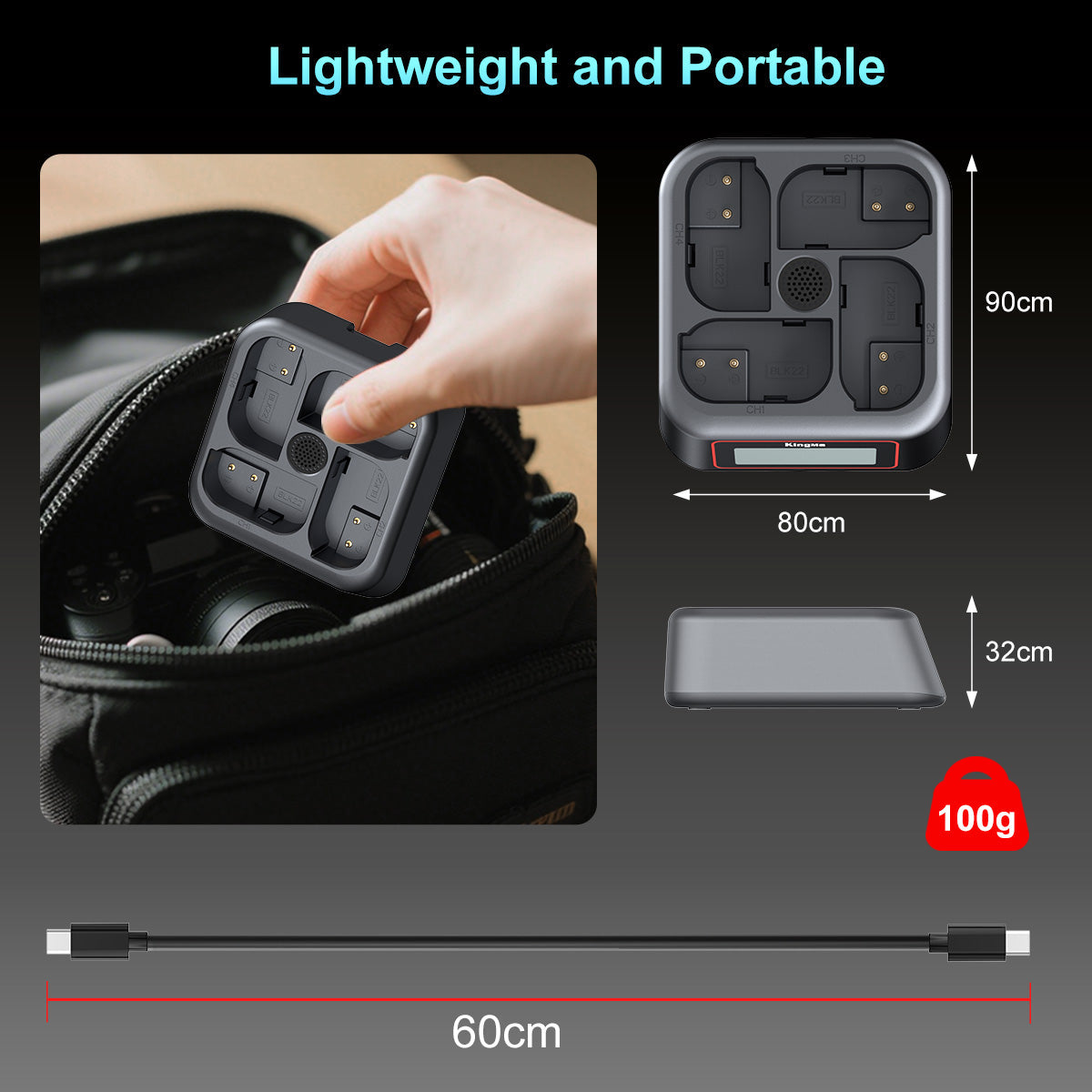 DMW-BLK22 4-Slot Super Fast Charger for Panasonic Batteries