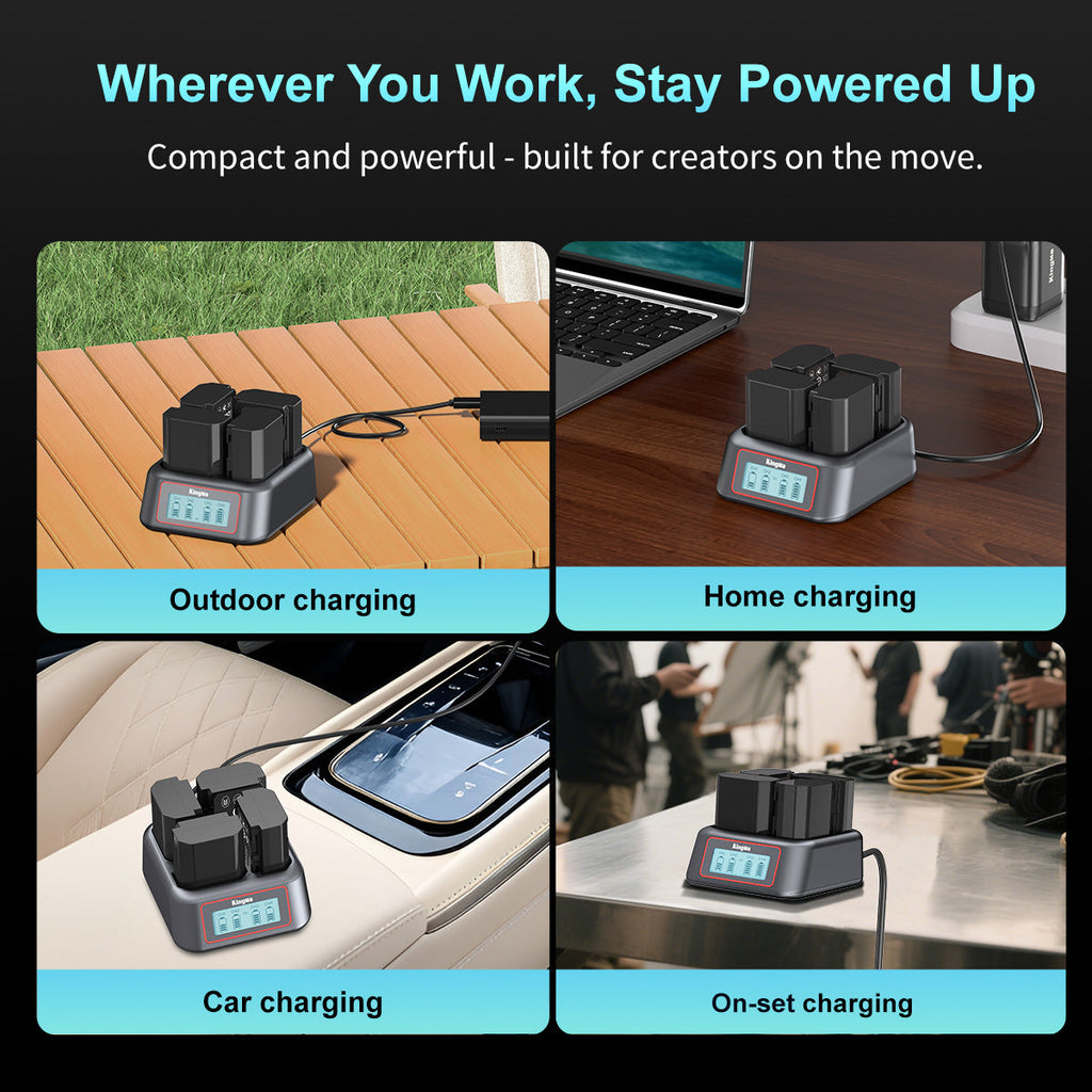 4-Slot Fast Charger for Sony NP-FZ100 Battery