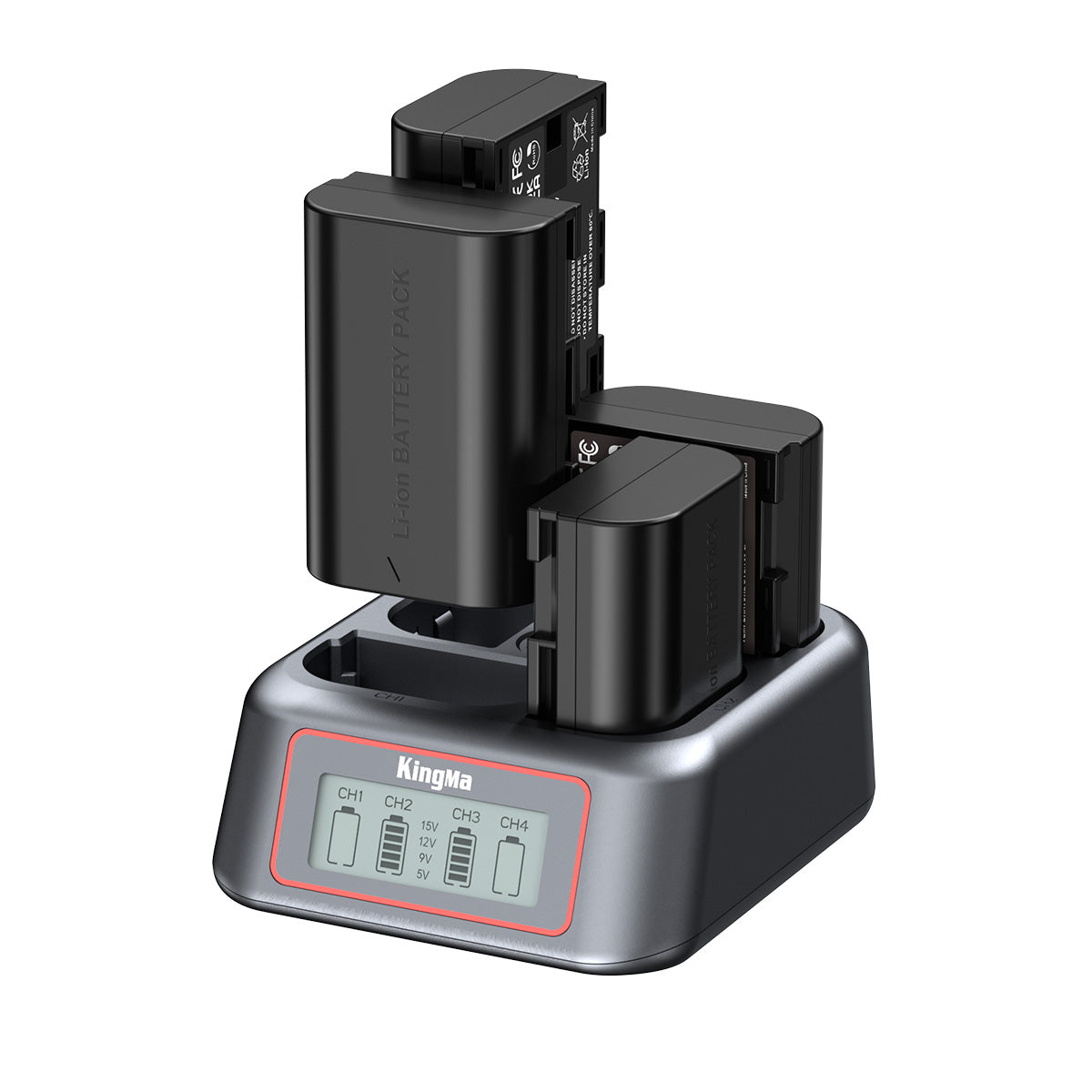 4-Slot Fast Charger for Canon LP-E6 Series Battery