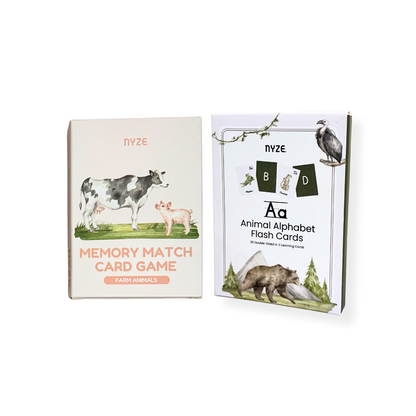 Early Learning Alphabet Flash Cards & Memory Card Game Bundle