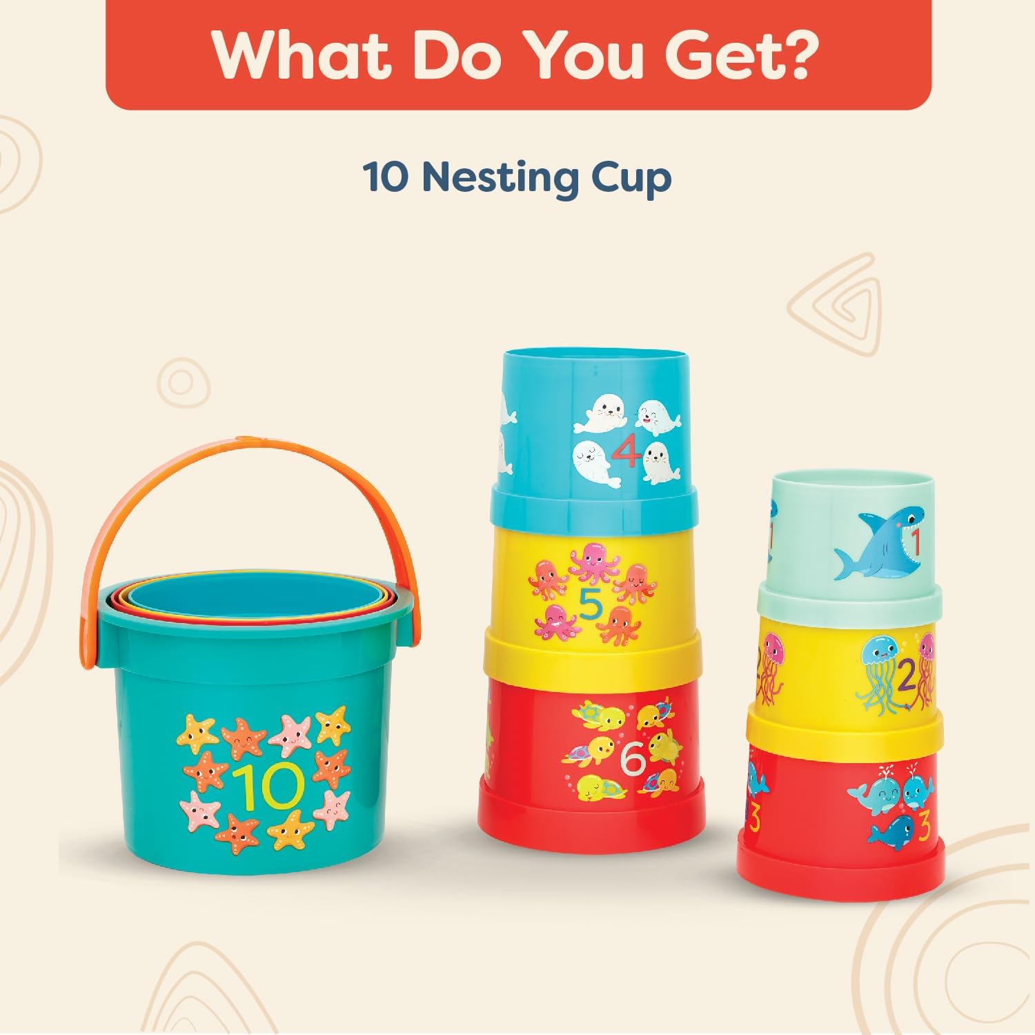 Bazillion Bucket - Numbers Stacking Cups