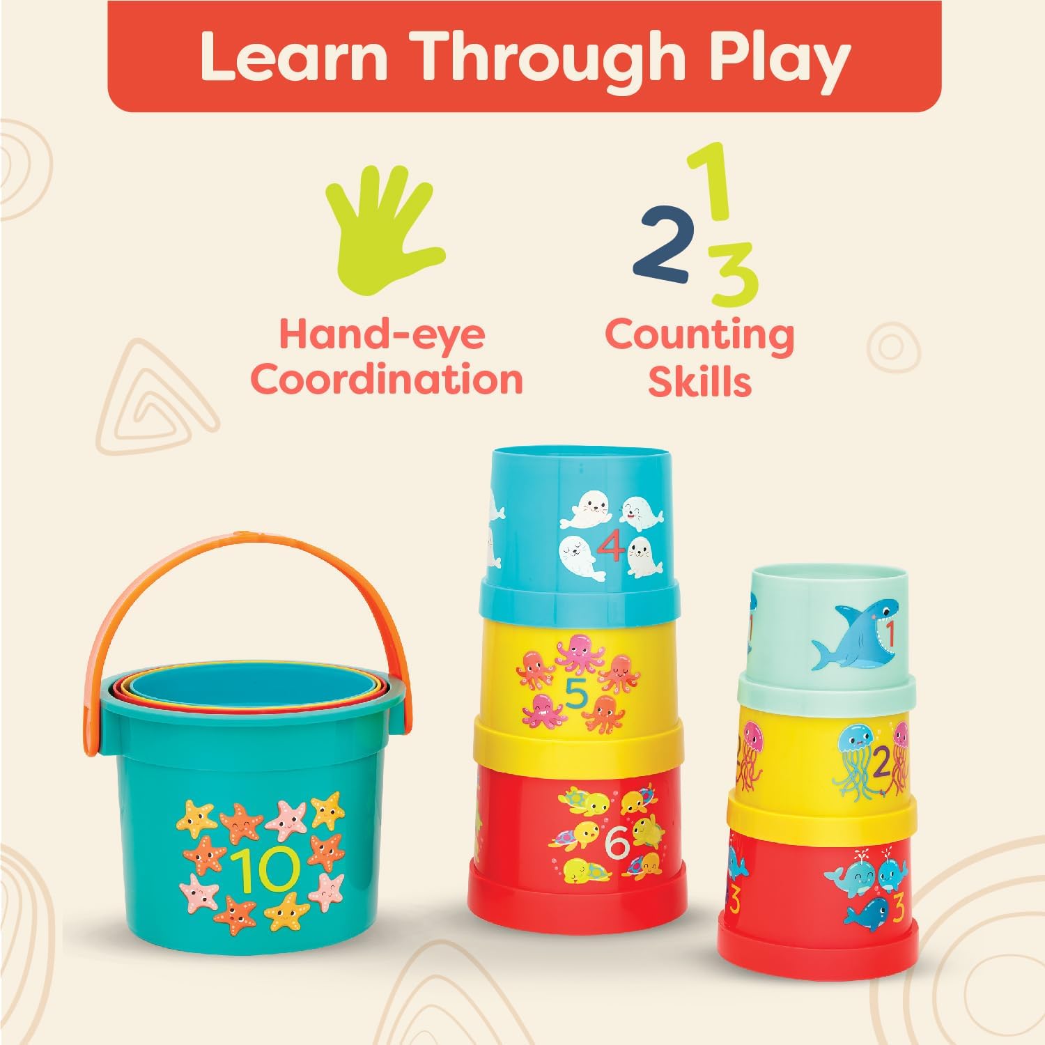 Bazillion Bucket - Numbers Stacking Cups