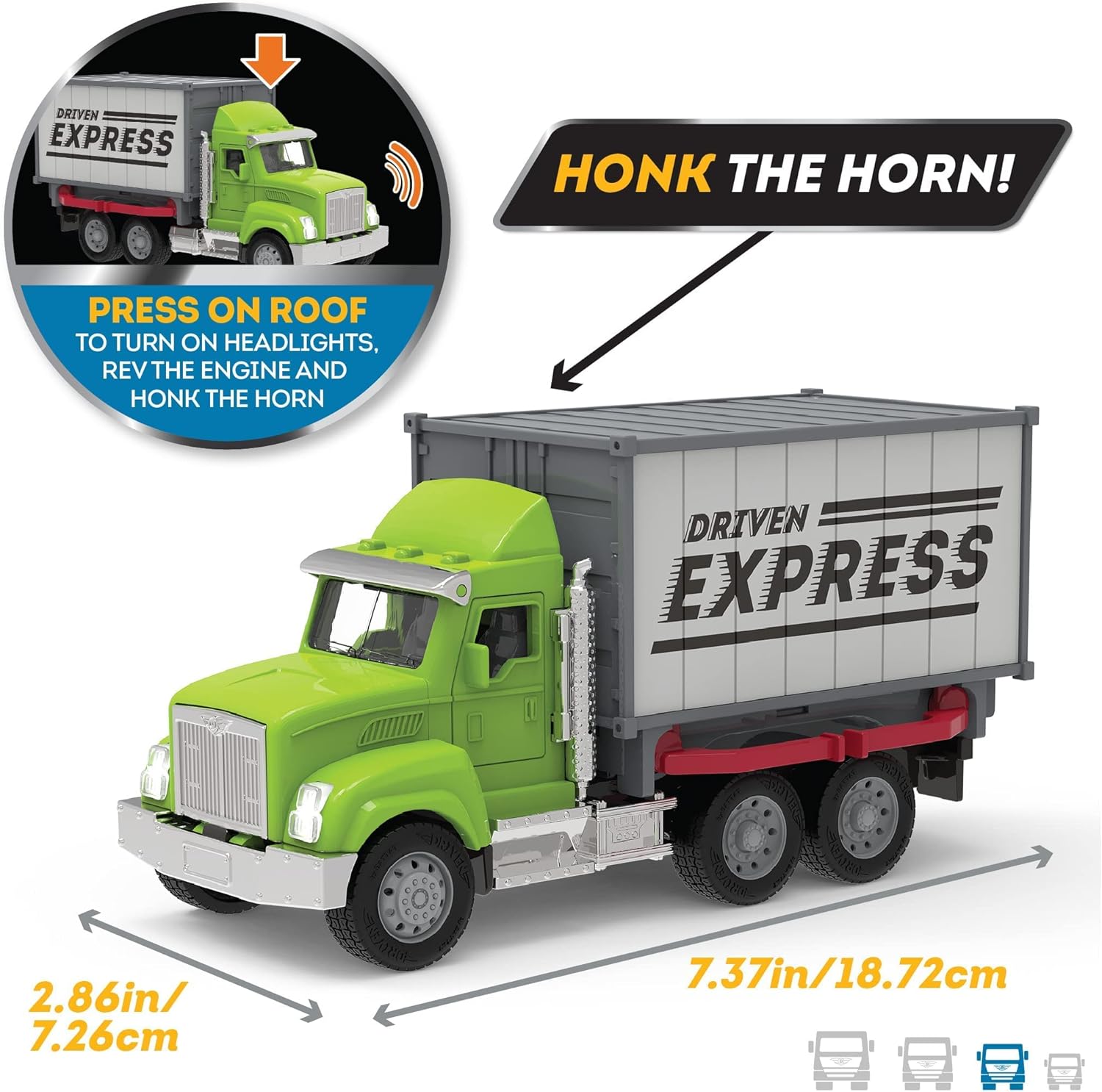 Micro Green Delivery Container Truck