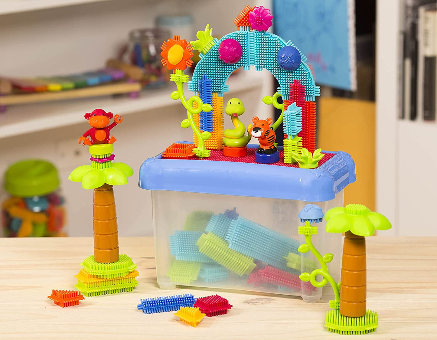 Jungle Blocks in Bucket - 58 Pieces