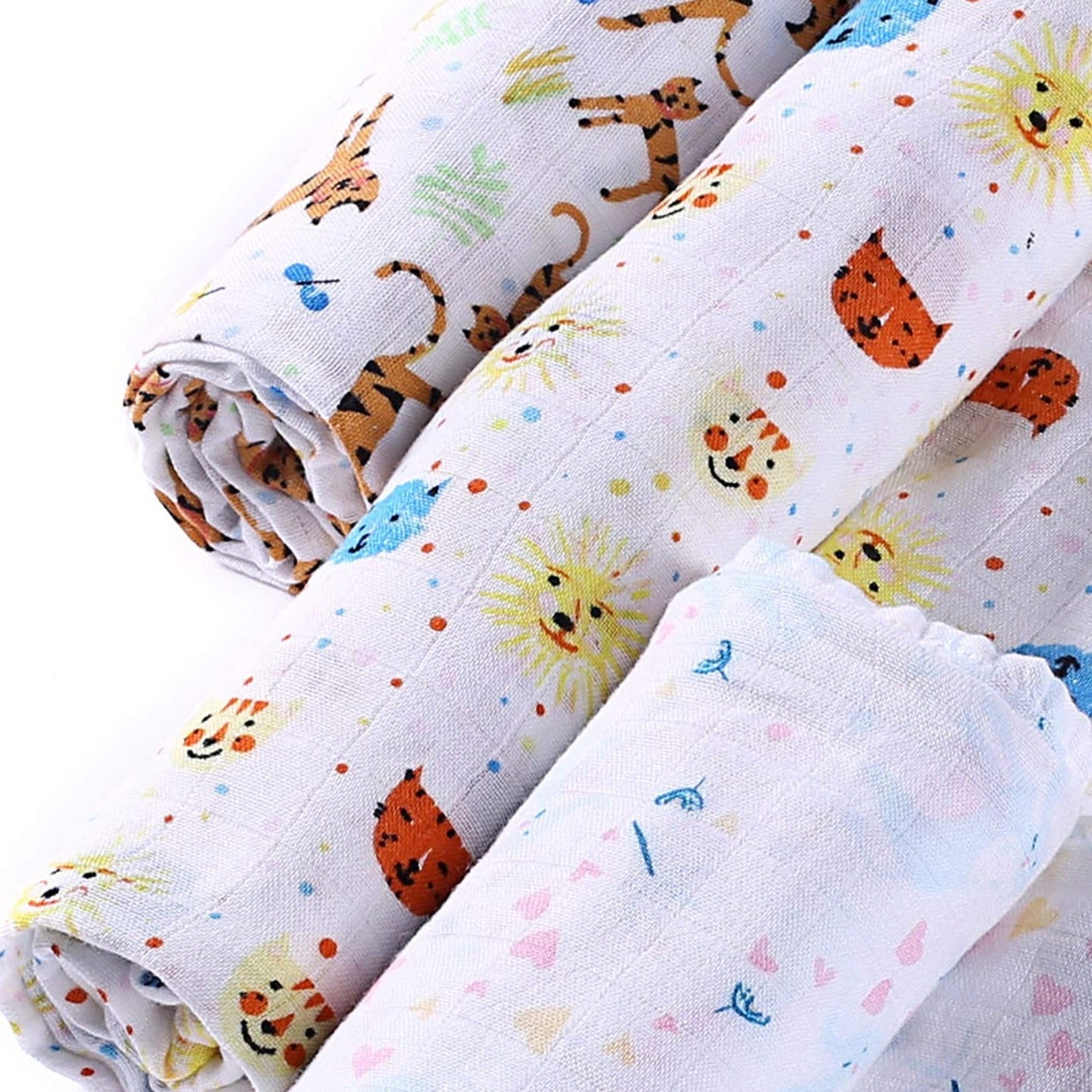Baby Toddler Muslin Swaddle / Blanket Set - Tiger