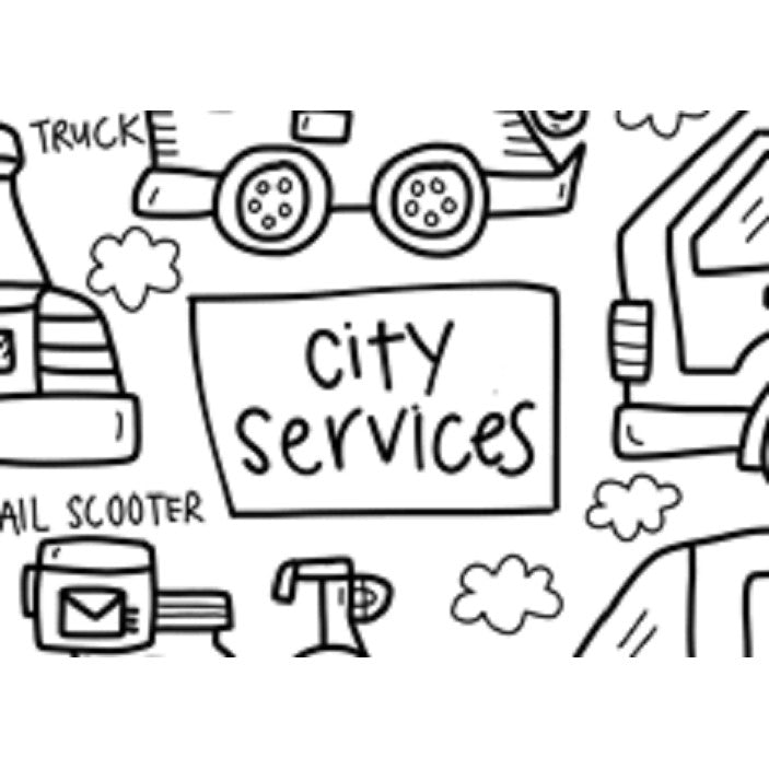 City Services Washable Silicone Colouring Mat & Markers Set