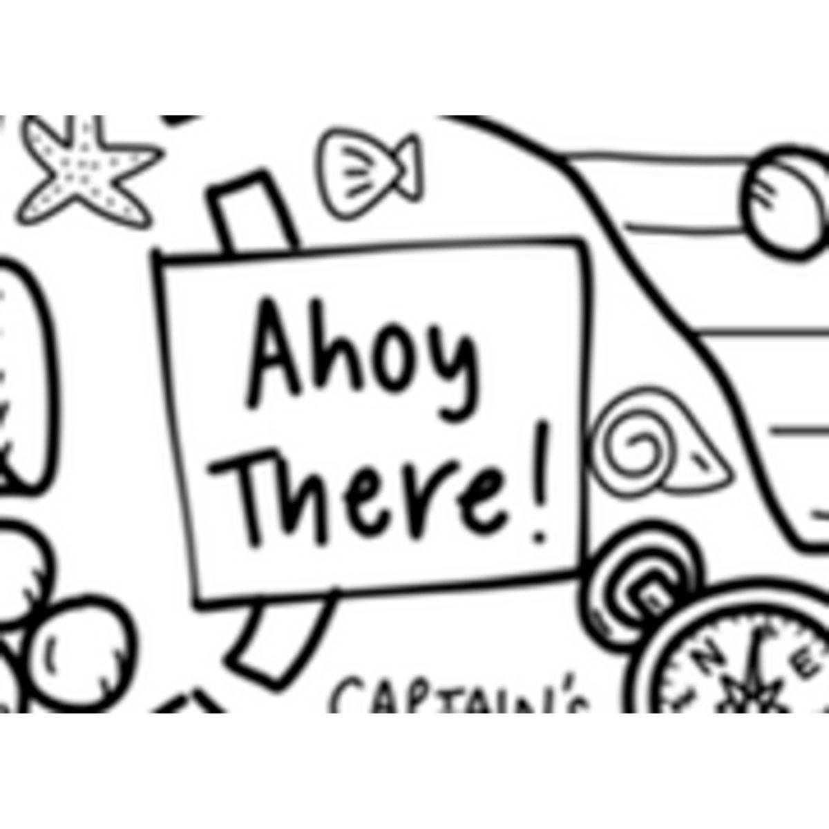 Ahoy There Washable Silicone Colouring Mat & Markers Set