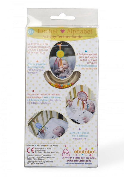 Baby Teething Teether Rattle Shaker - Letter F