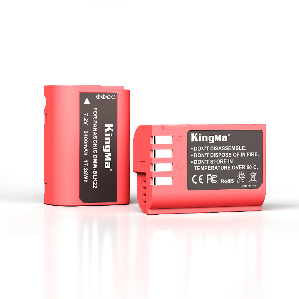 KingMa DMW-BLK22 Camera Replacement Set Battery for Panasonic  LUMIX S5, GH5, G9