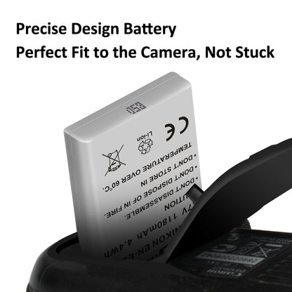 EN-EL5 Replacement Battery and Dual Charger Set for Nikon Coolpix Cameras
