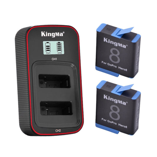 GoPro Hero 8 / 7 / 6 / 5 Replacement Battery and LCD Dual Charger Set