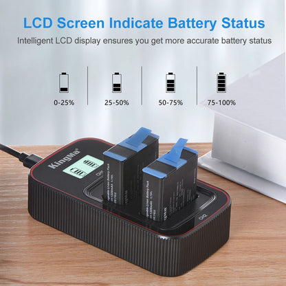 GoPro Hero 8 / 7 / 6 / 5 Replacement Battery and LCD Dual Charger Set