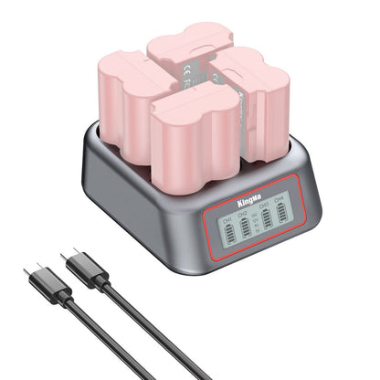 4-Slot Super Fast Charger for Fujifilm NP-W235 Batteries