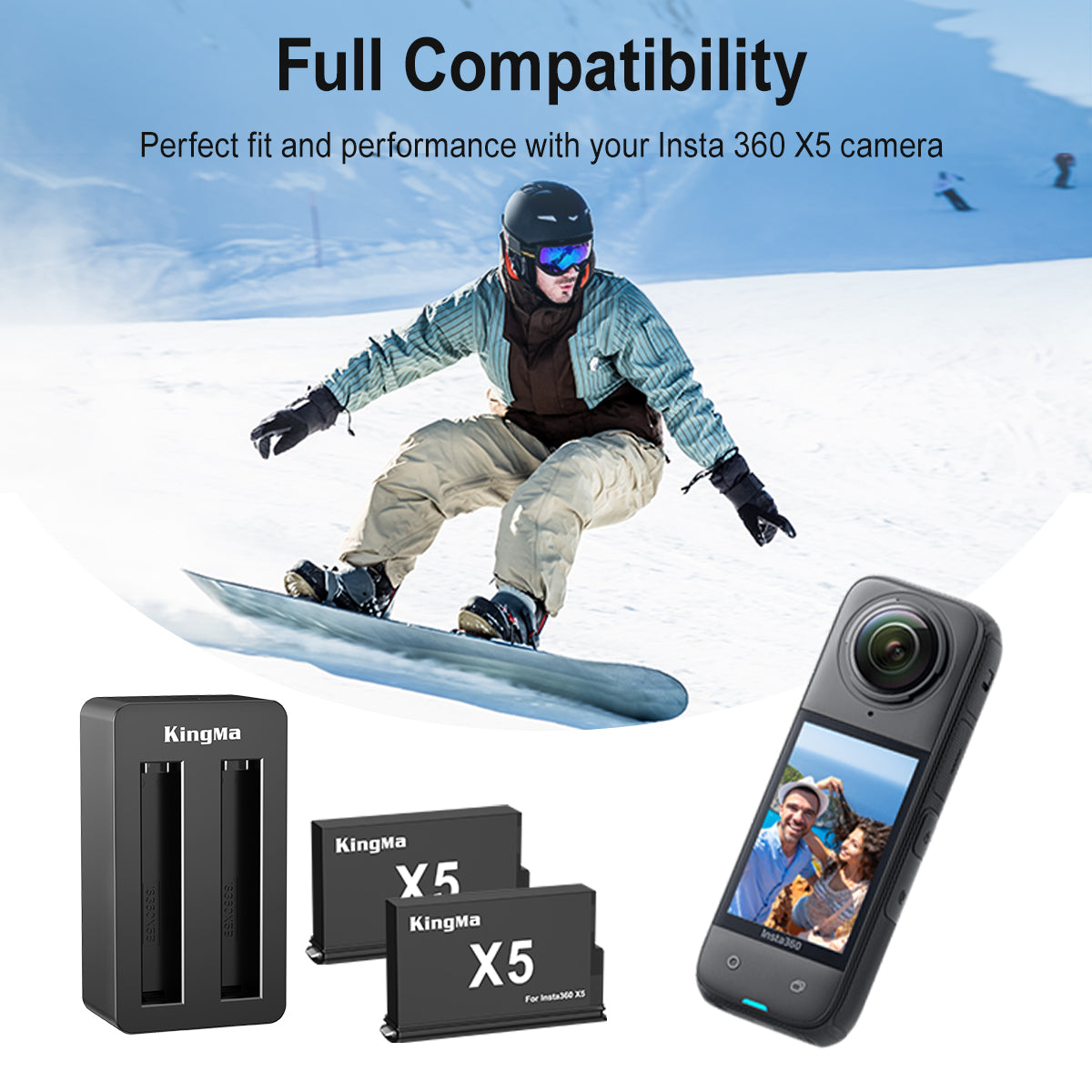 Insta360 One X5 Replacement Battery and Charger Set