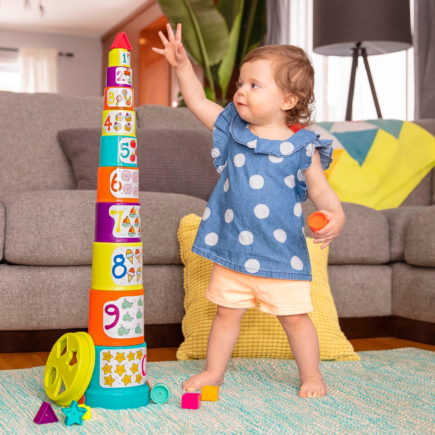 Sort & Stack Set - Stacking Cups & Shape Sorter Toy