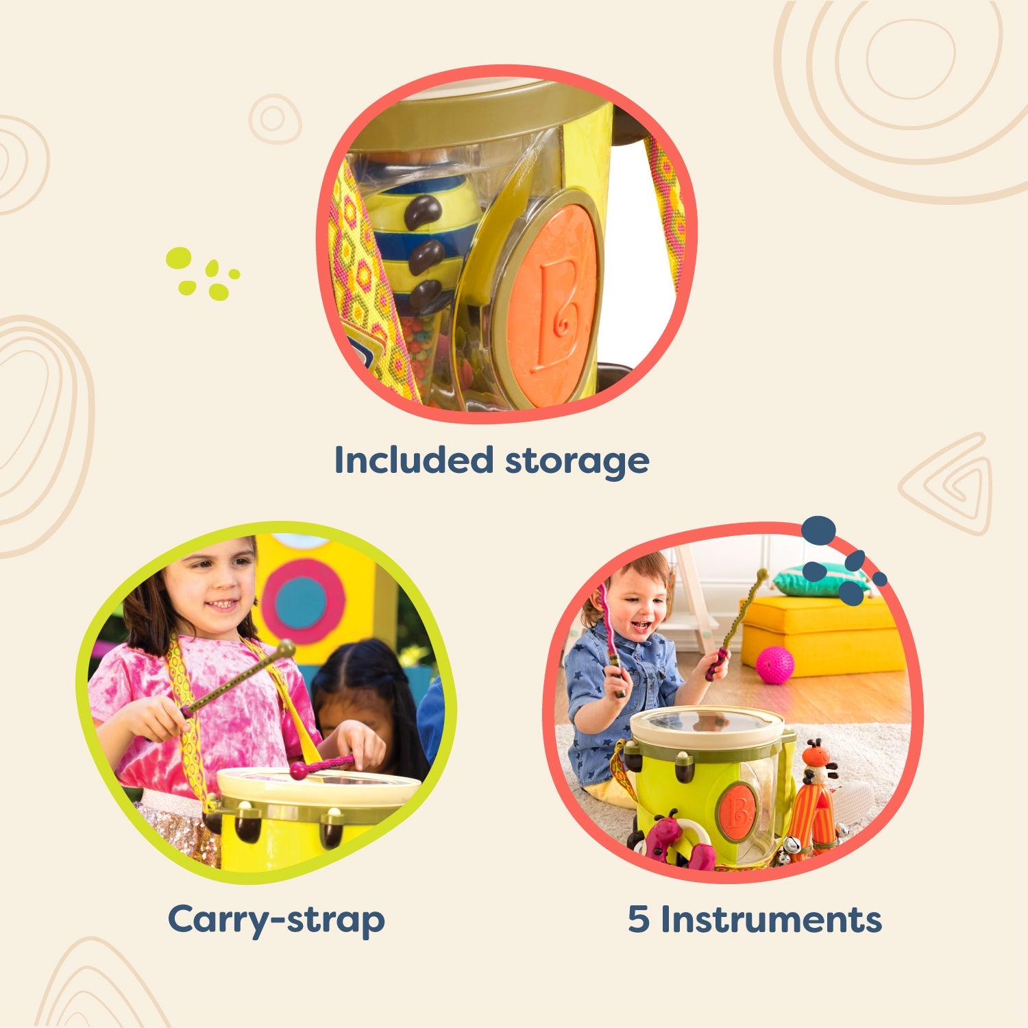 Parum Pum Pum - Musical Drum Set