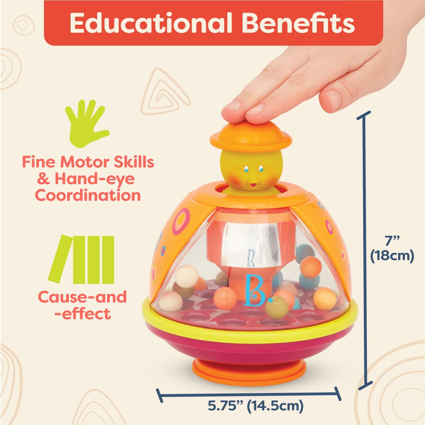 Poppitoppy - Ladybug Ball Popping Toy