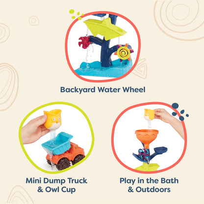 Owl About Waterfalls Play - Water Wheel Toy