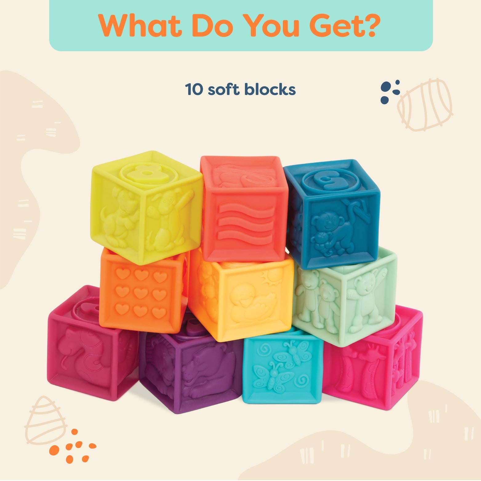 One Two Squeeze Baby Building Blocks