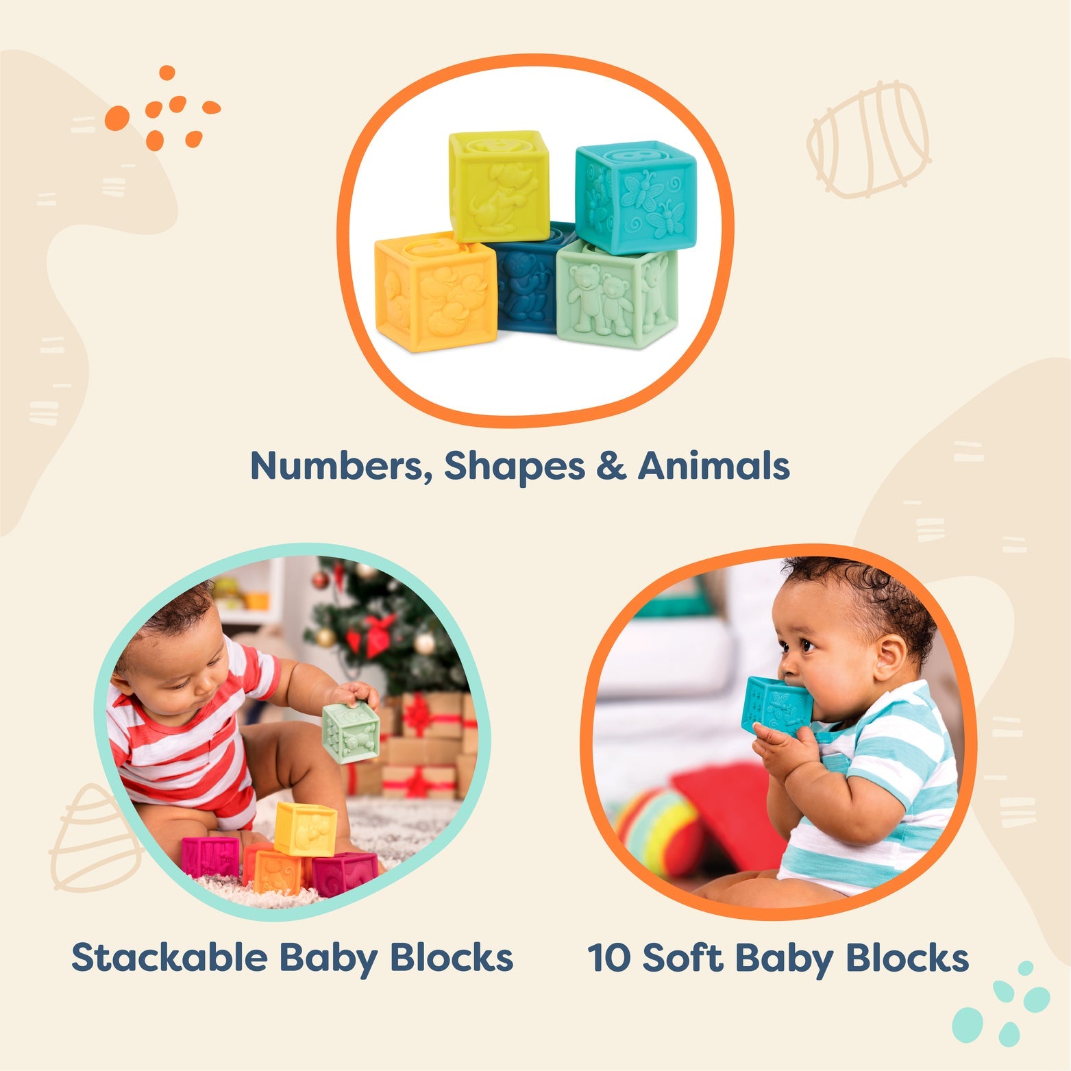 One Two Squeeze Baby Building Blocks