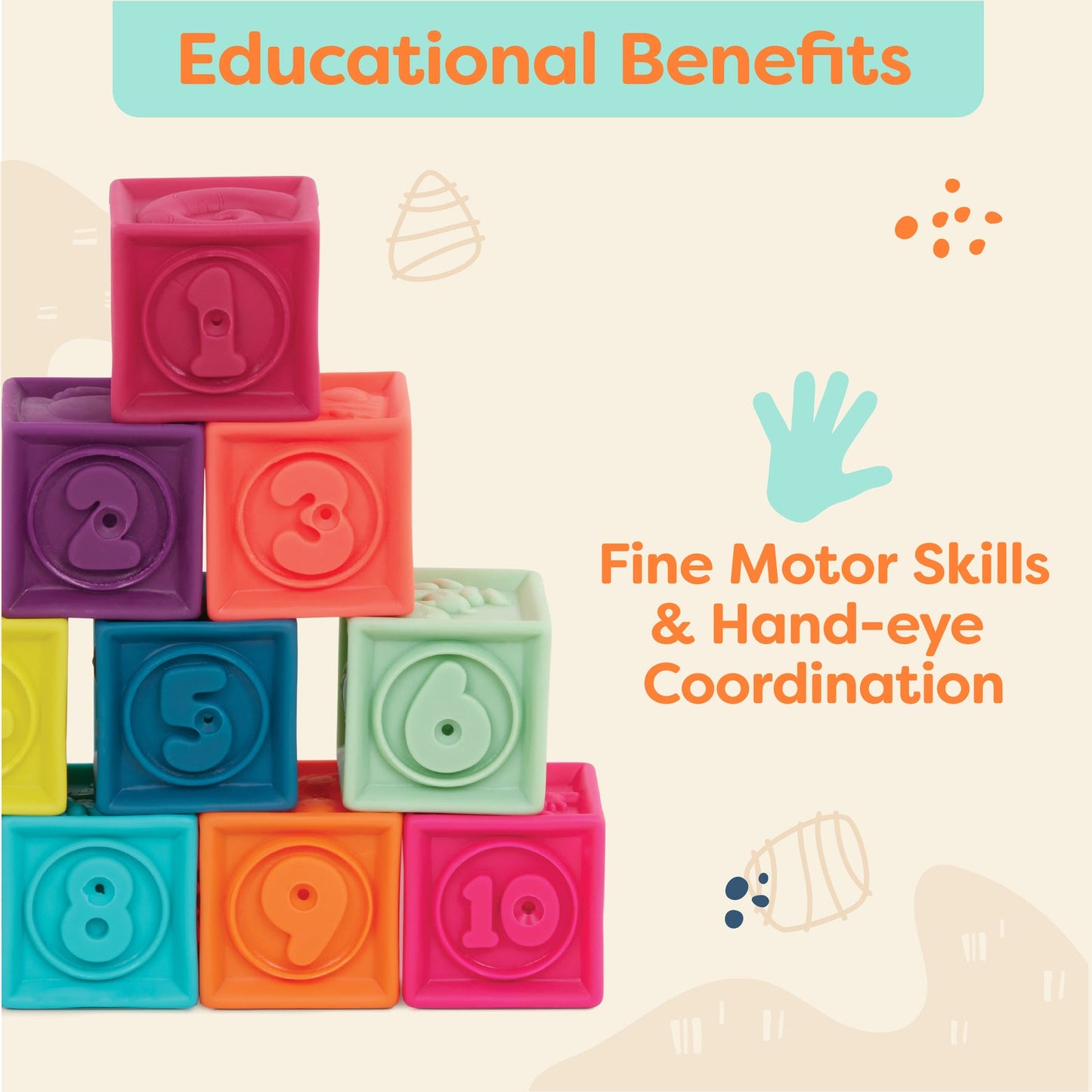 One Two Squeeze Baby Building Blocks