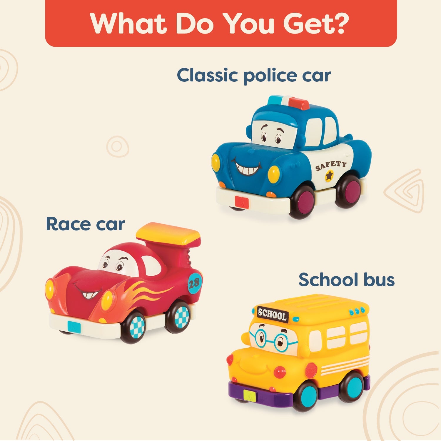Mini Wheeee-ls! Pull Back Car Set