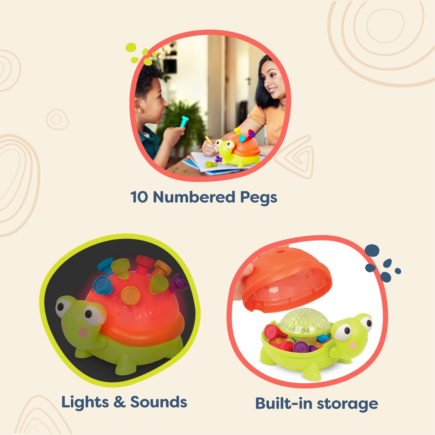 Teaching Turtle Counting Pegs