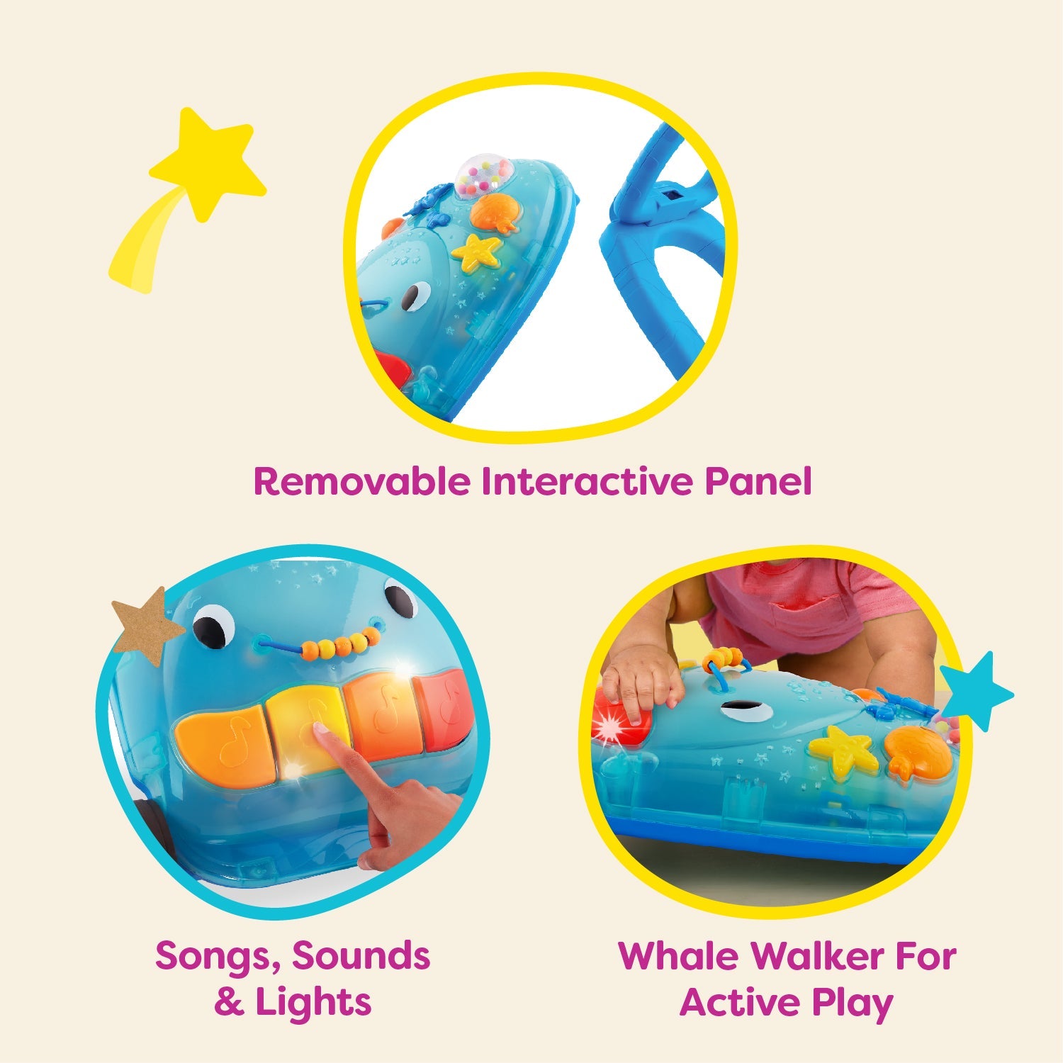 Walk ‘n’ Play Musical Whale Activity Walker