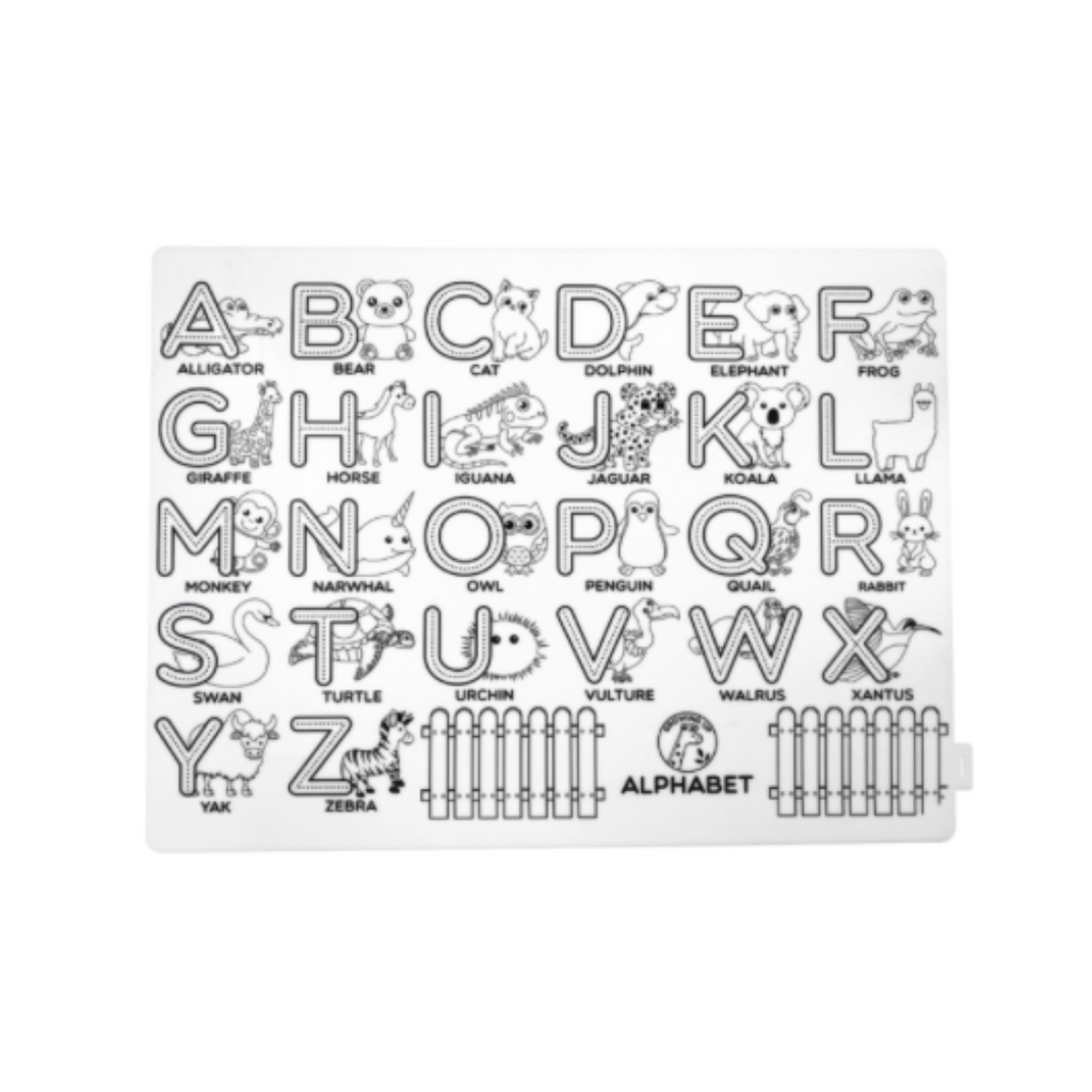 Educational Silicone Colouring Big Mat - Exercises