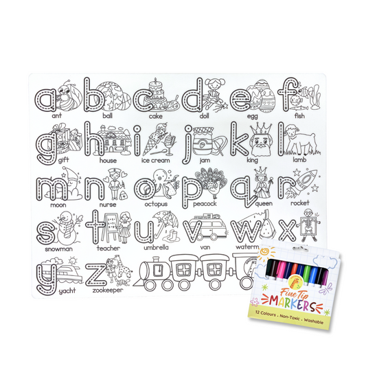 Educational Silicone Colouring Big Mat - Small Caps