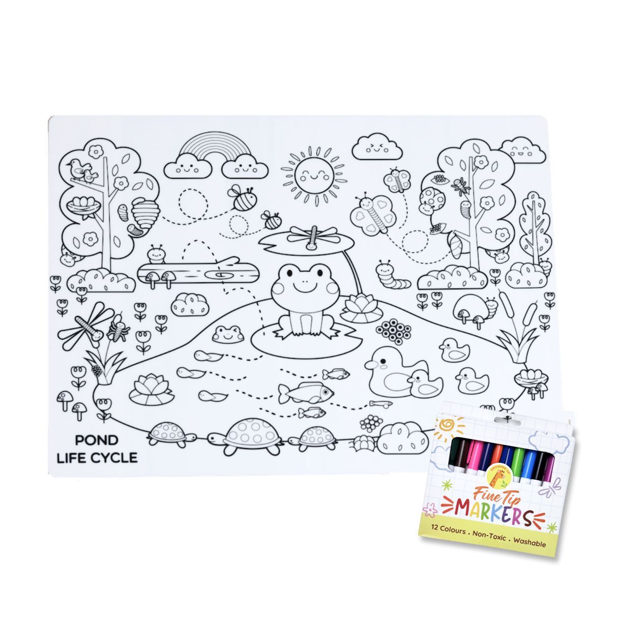 Educational Silicone Colouring Big Mat - Big Caps