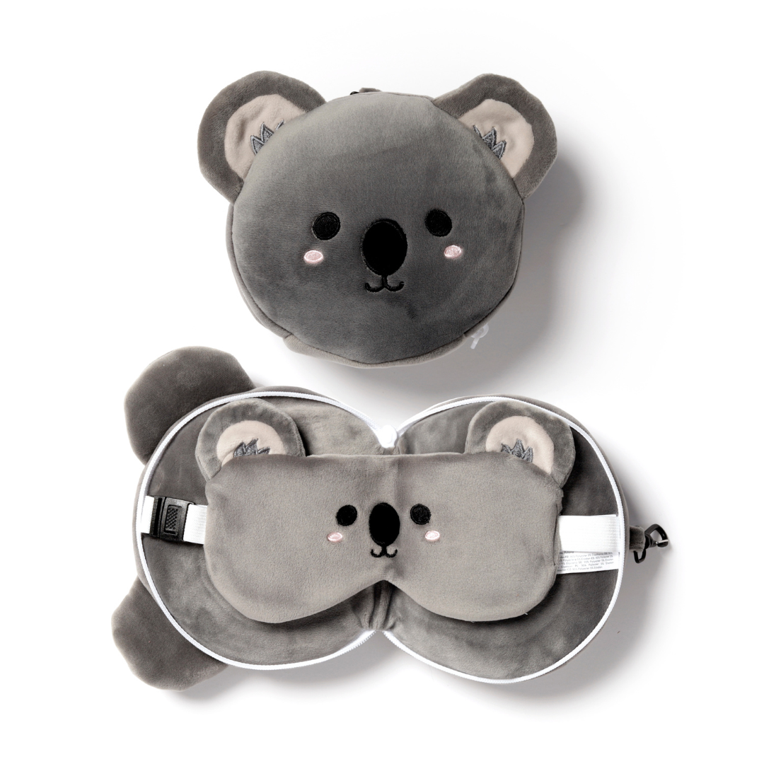 Kids Travel Pillow & Eye Mask - Koala