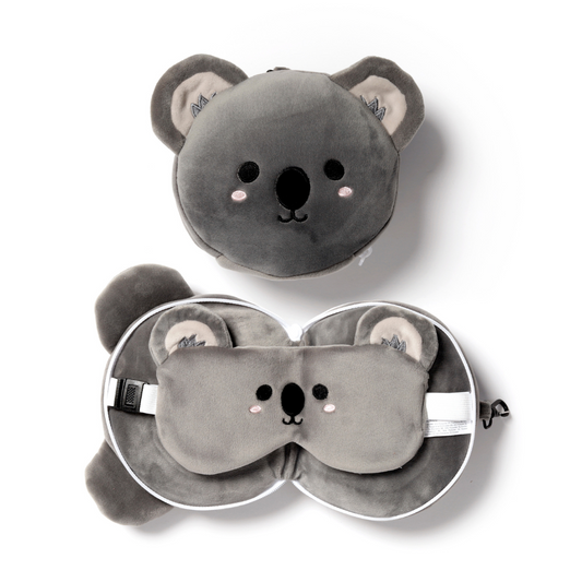 Kids Travel Pillow & Eye Mask - Koala