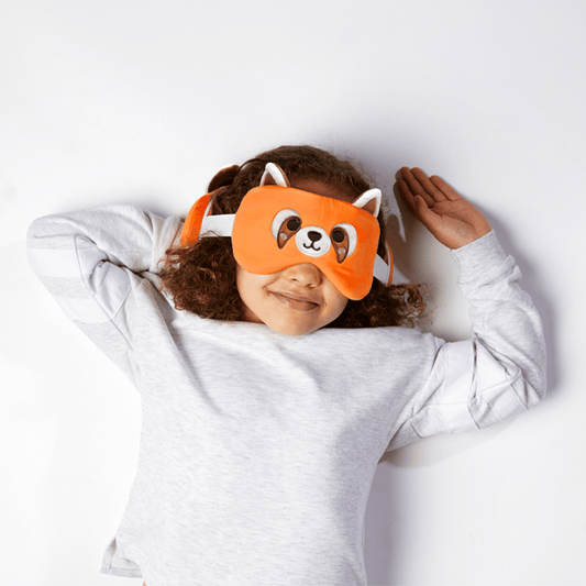 Kids Travel Pillow & Eye Mask - Red Panda