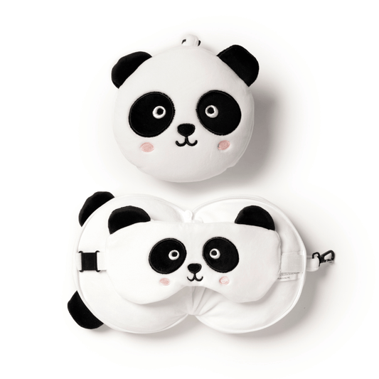 Kids Travel Pillow & Eye Mask - Panda