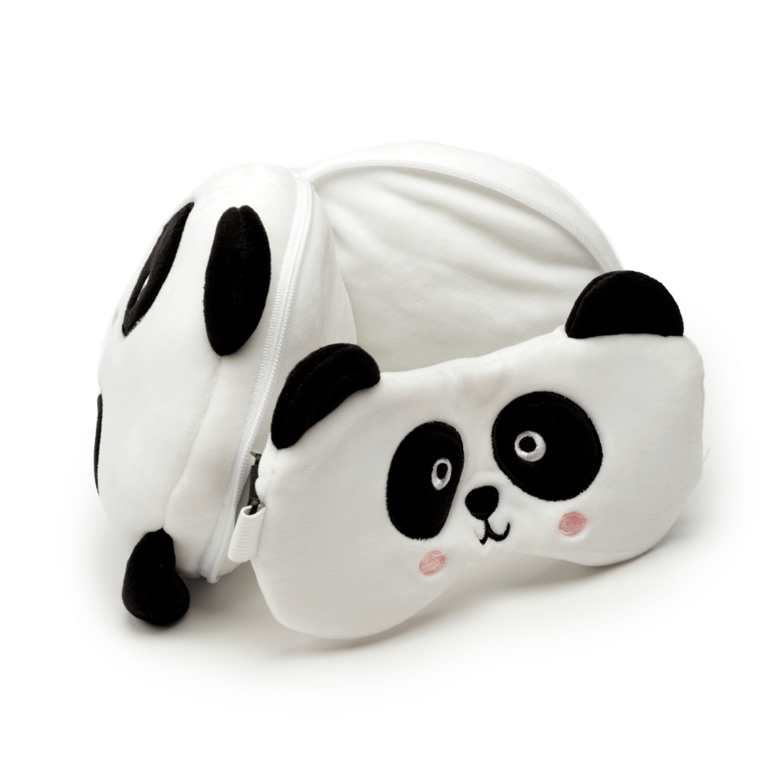 Kids Travel Pillow & Eye Mask - Panda