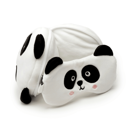 Kids Travel Pillow & Eye Mask - Panda