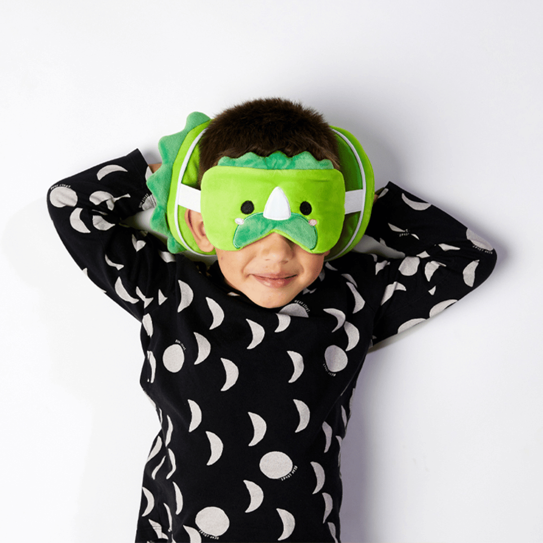 Kids Travel Pillow & Eye Mask - Dinosaur