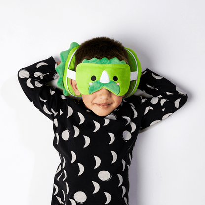 Kids Travel Pillow & Eye Mask - Dinosaur