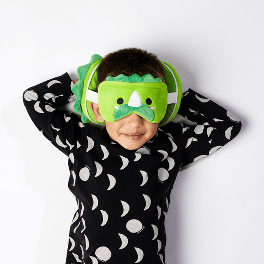 Kids Travel Pillow & Eye Mask - Dinosaur