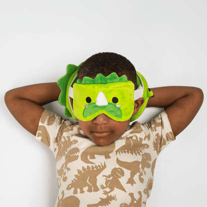 Kids Travel Pillow & Eye Mask - Dinosaur